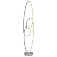 LED SVJETILJKA PODNA  - srebrne boje/prozirno, Design, metal/plastika (29/20/122cm) - Globo