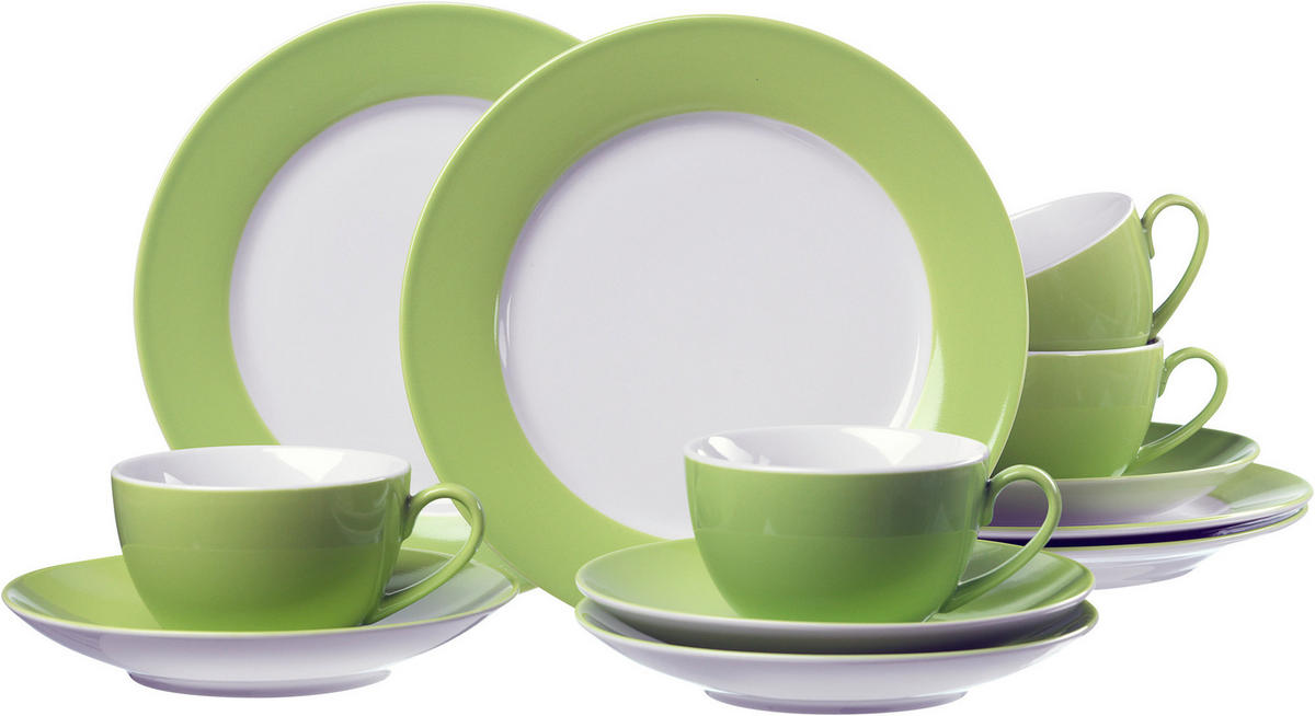 KAFFEESET 12-teilig  - Hellgrün, Basics, Keramik (33/30/27cm) - Ritzenhoff Breker