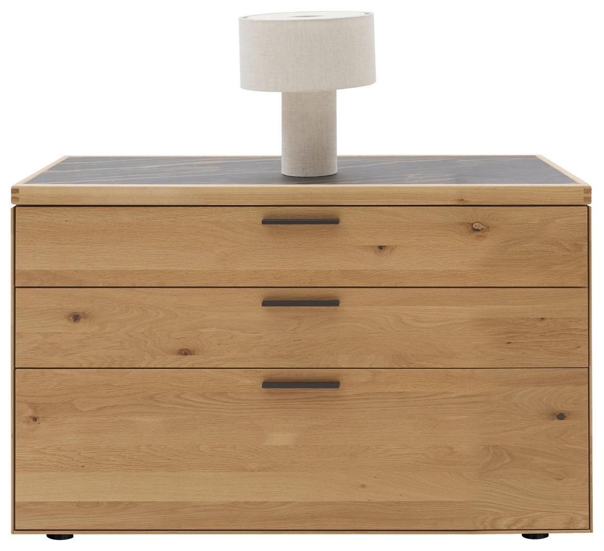 KOMMODE  in 122/75/45 cm  - Wildeiche/Schwarz, Design, Holz/Metall (122/75/45cm) - Valnatura
