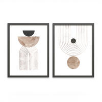 BILDERSET - Beige/Schwarz, Basics, Holz/Papier (30/40/2.5cm)