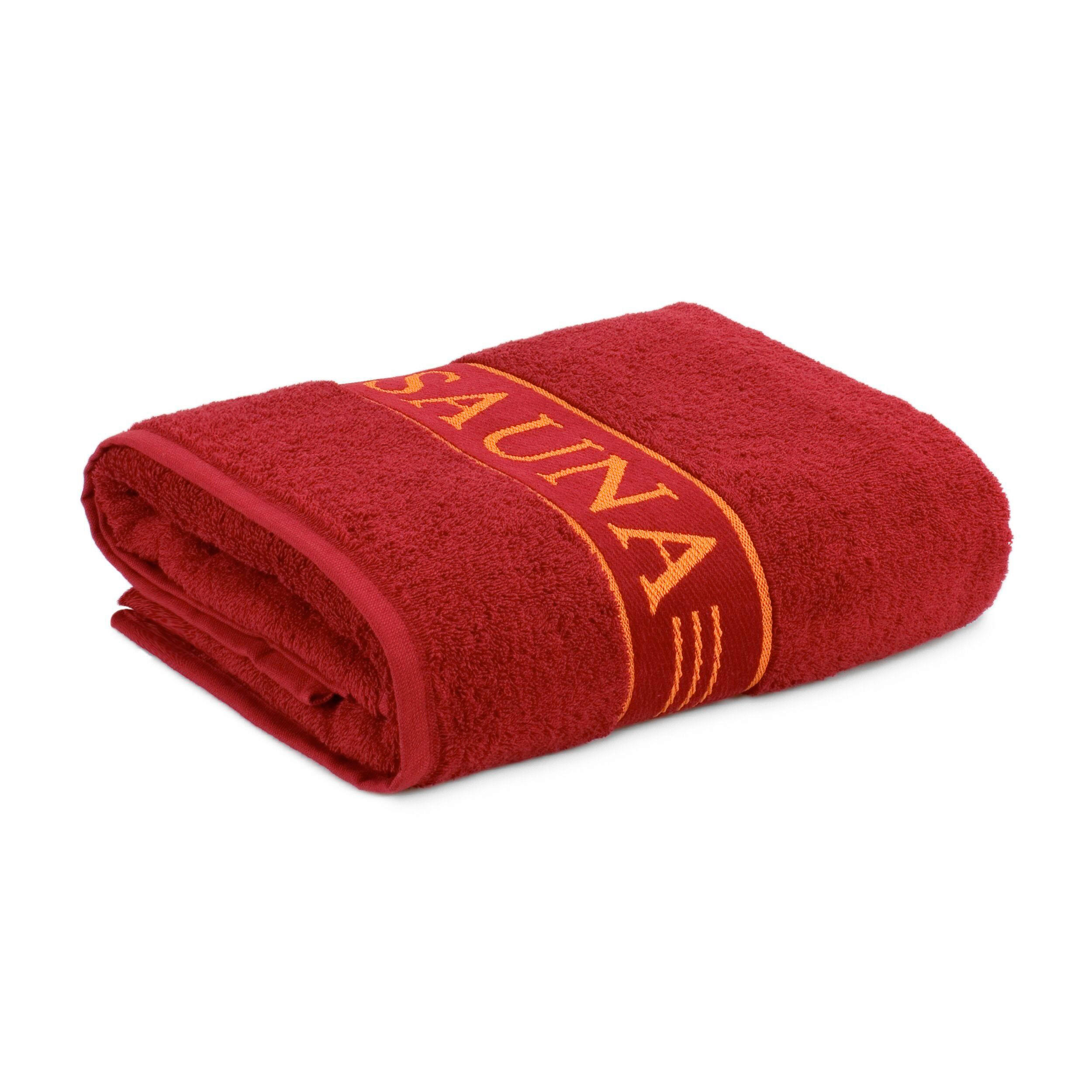 SAUNATUCH FROTTANAN SAUNA Rot  - Rot, Basics, Textil (80/200cm) - Moeve