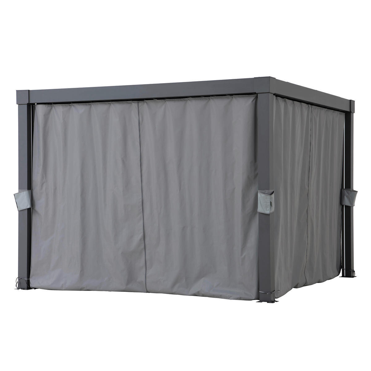 ERSATZVORHANG   - Grau, Basics, Kunststoff (290/210cm) - Modante