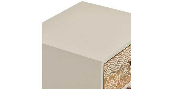 NACHTSCHRANK 40/55/35 cm Mangoholz vollmassiv  - Goldfarben/Schwarz, LIFESTYLE, Holz/Metall (40/55/35cm) - Landscape