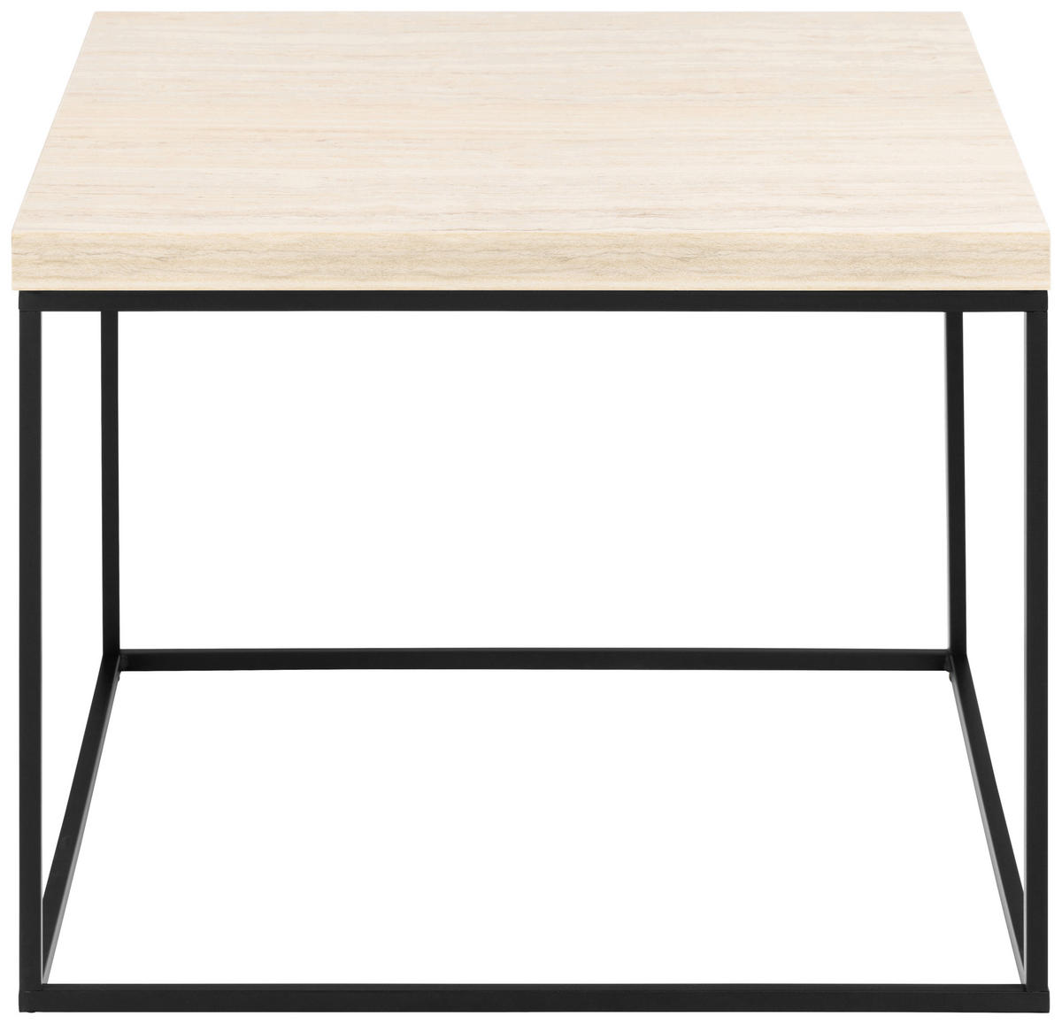 COUCHTISCH in Holzwerkstoff 60/60/45 cm  - Beige/Schwarz, Design, Holzwerkstoff/Metall (60/60/45cm) - Livetastic