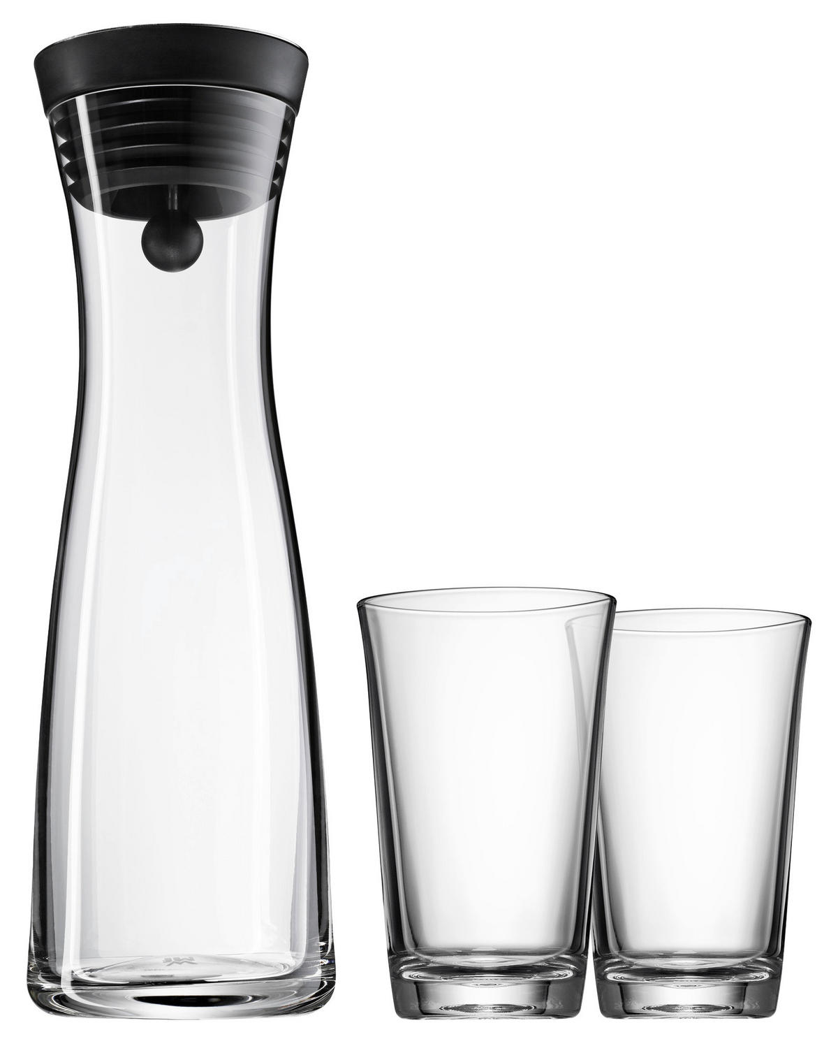WASSERKARAFFE 1,0 L    - Klar/Schwarz, Basics, Glas/Kunststoff (1l) - WMF