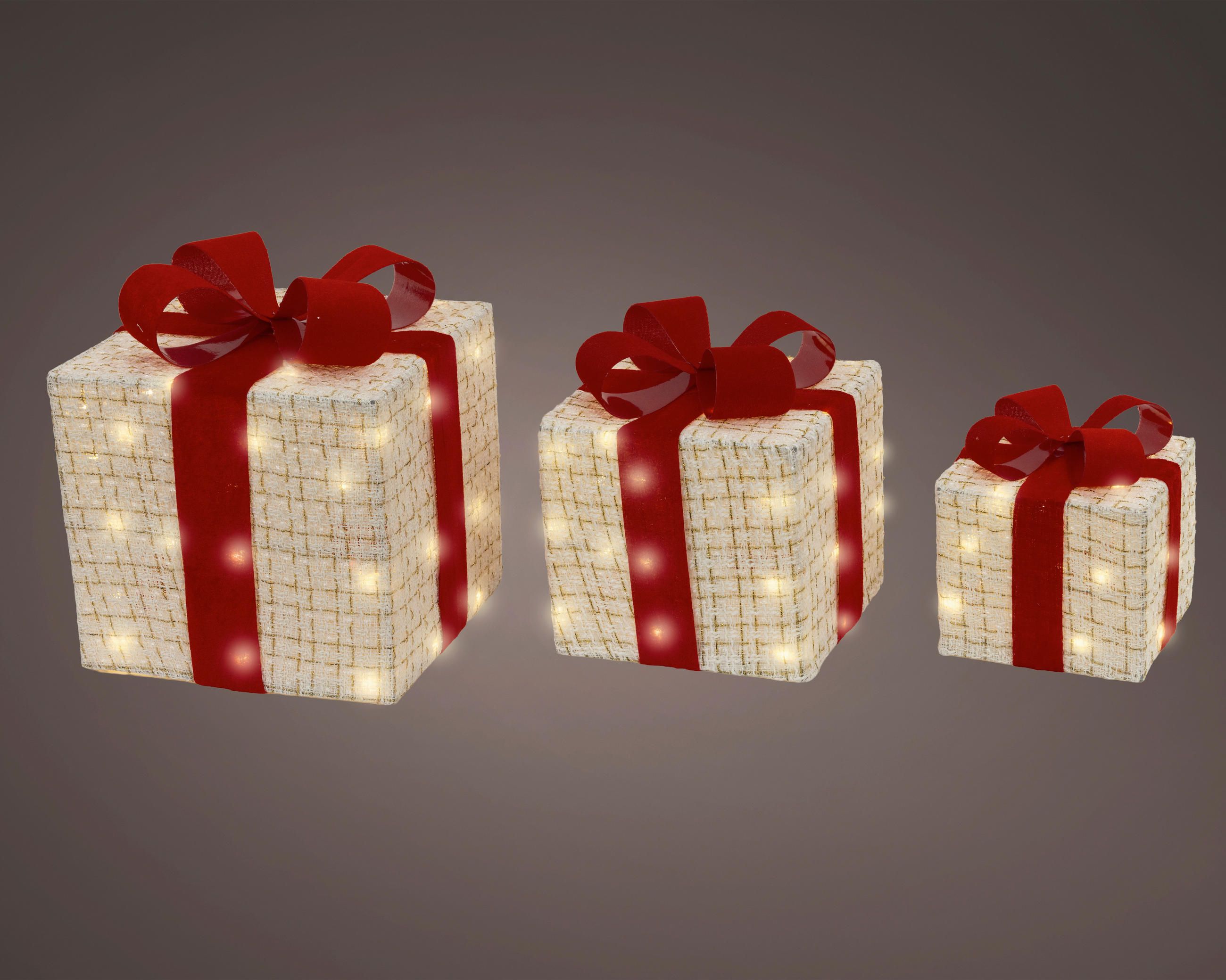 LED KARÁCSONYI FIGURA - fehér, Basics, műanyag (25/25/28cm)