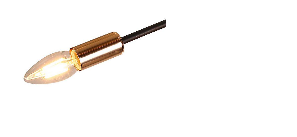 DECKENLEUCHTE    38/38/17 cm  - Schwarz, KONVENTIONELL, Metall (38/38/17cm)