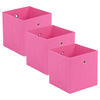 FALTBOX 3er Set - Pink/Silberfarben, Design, Karton/Textil (32/32/32cm) - Carryhome