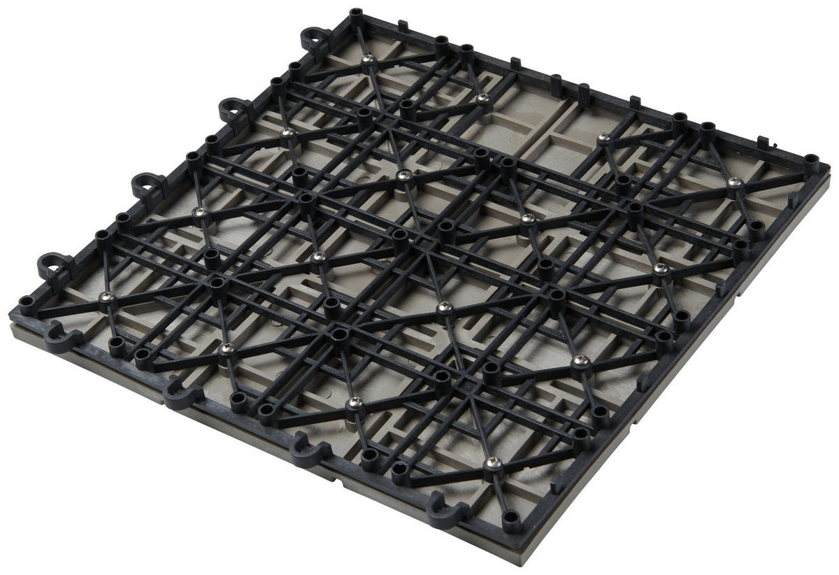TERRASSENFLIESE  - Grau, KONVENTIONELL, Holzwerkstoff/Kunststoff (30/30/2,4cm) - Ambia Garden
