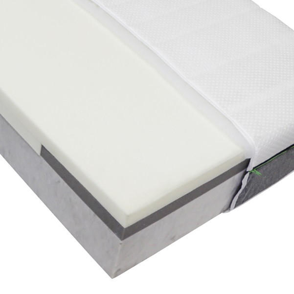 KALTSCHAUMMATRATZE 90/200 cm Höhe ca. 24 cm  - Weiß/Grau, Basics, Textil (90/200cm) - Beco