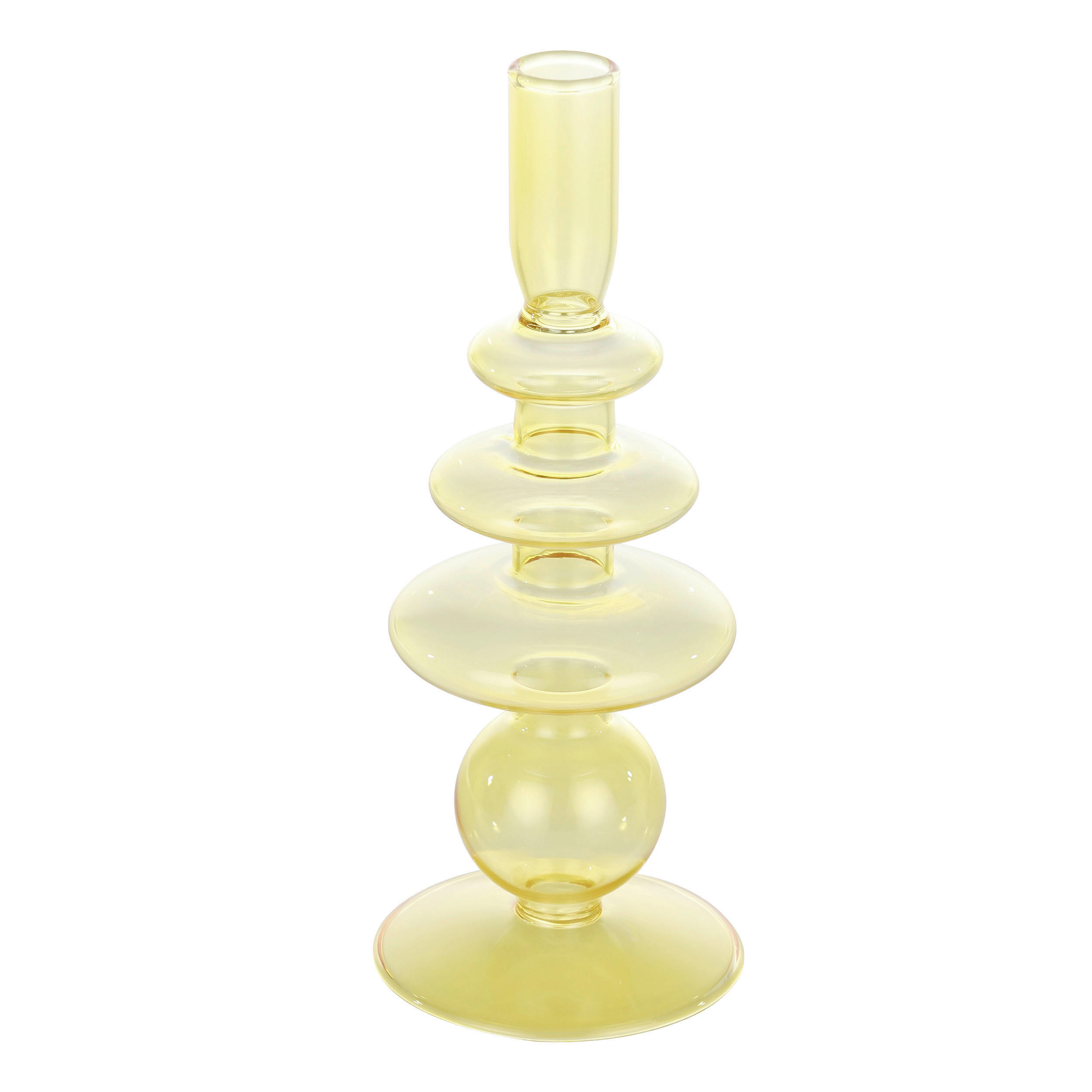 STABKERZENHALTER - Gelb, LIFESTYLE, Glas (9/22.5cm)