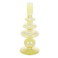 STABKERZENHALTER - Gelb, LIFESTYLE, Glas (9/22.5cm)