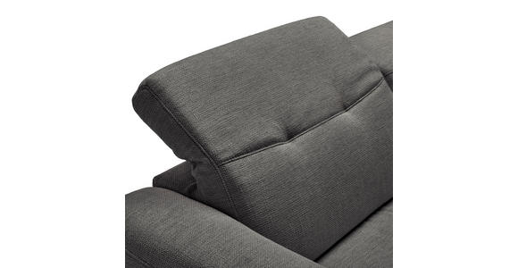 ECKSOFA Dunkelgrau Struktur  - Eichefarben/Dunkelgrau, Design, Holz/Textil (163/305cm) - Novel