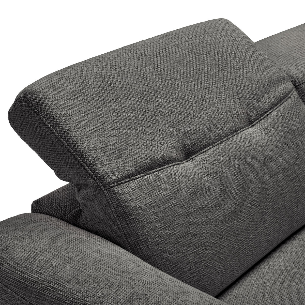 ECKSOFA in Struktur Dunkelgrau  - Eichefarben/Dunkelgrau, Design, Holz/Textil (163/305cm) - Novel
