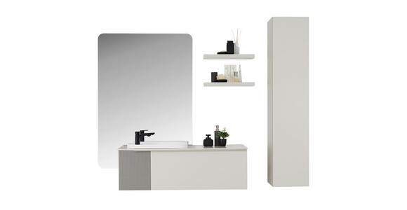 BADEZIMMER in 120 cm - Naturfarben, Design, Glas/Holzwerkstoff (120cm) - Dieter Knoll