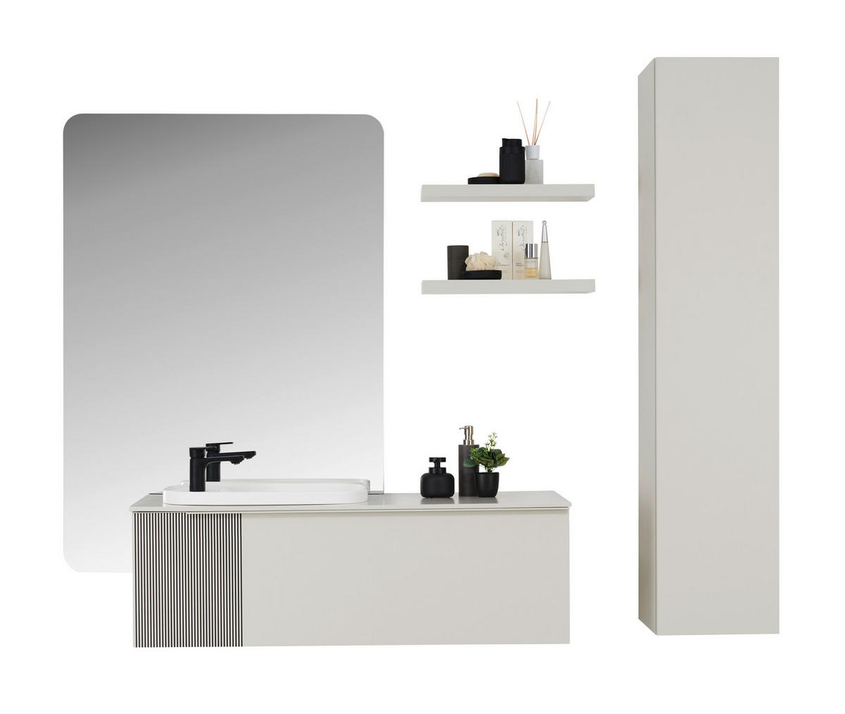 BADEZIMMER  in 120 cm  - Naturfarben, Design, Glas/Holzwerkstoff (120cm) - Dieter Knoll