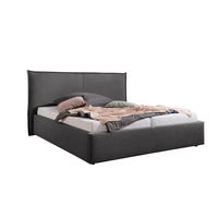 POLSTERBETT 160/200 cm,  in Anthrazit,  - Anthrazit/Schwarz, MODERN, Kunststoff/Textil (160/200cm) - Livetastic