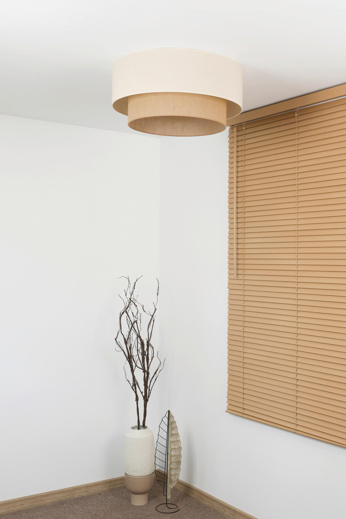 DECKENLEUCHTE Boho 45/22 cm   - Beige, Natur, Textil (45/22cm)