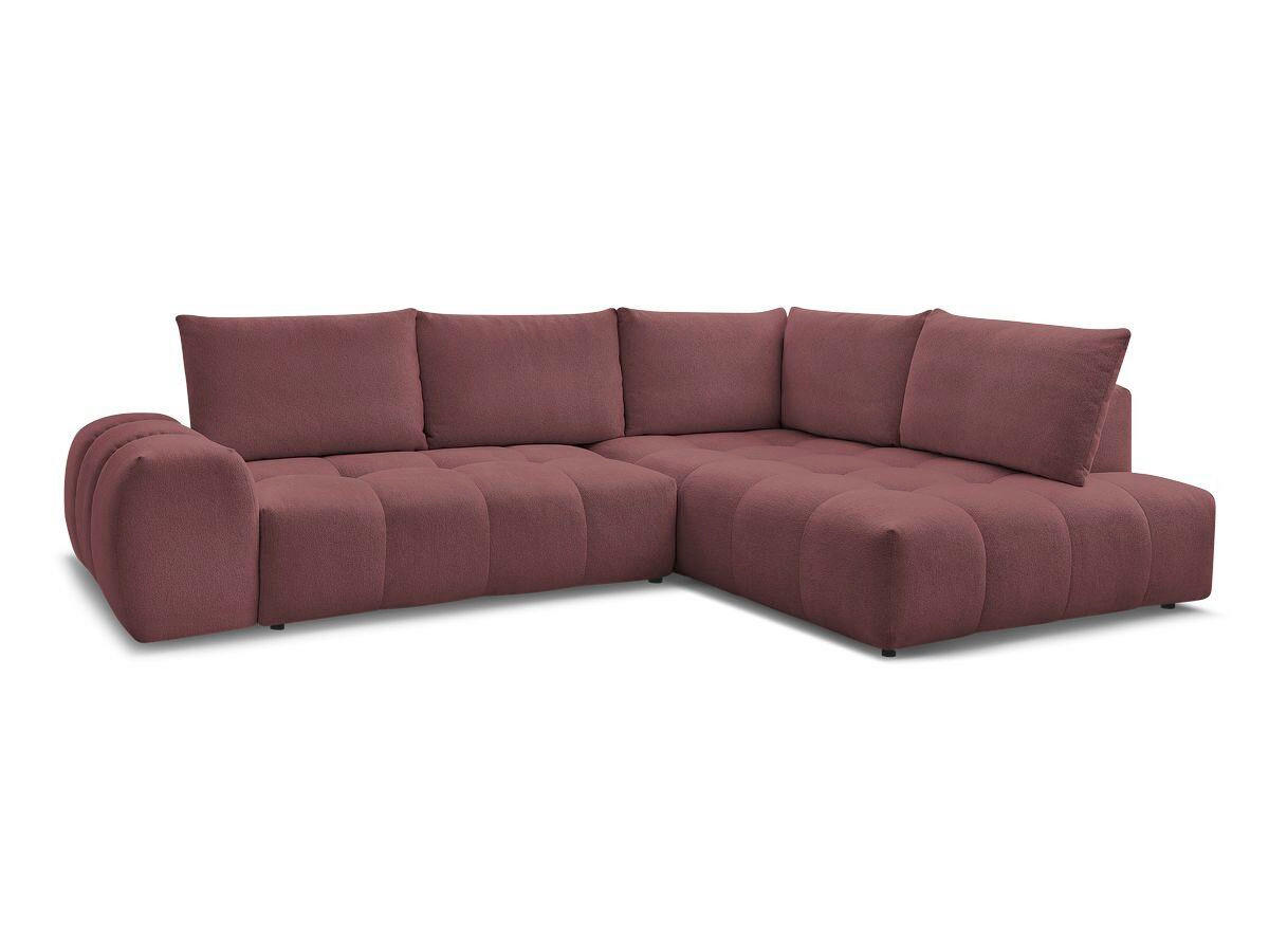 ECKSCHLAFSOFA EVEREST  mit Rücken echt, Armteil links, Armteil rechts Flachgewebe Rot  - Rot/Schwarz, MODERN, Kunststoff/Textil (320/212cm)