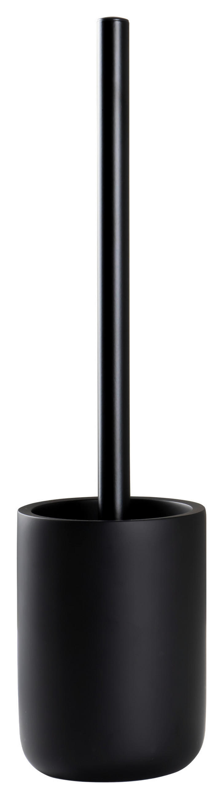 WC-BÜRSTENGARNITURMetall  Kunststoff   - Schwarz, Basics, Kunststoff/Metall (9,4/36,8/9,4cm) - Sadena