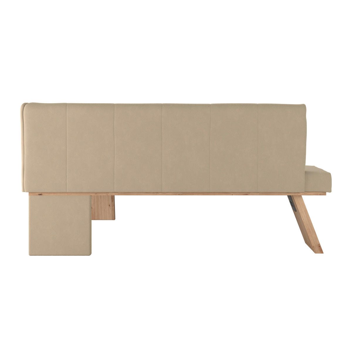 ECKBANK 185/150 cm Webstoff Beige   - Eichefarben/Beige, KONVENTIONELL, Textil (185/150cm) - Livetastic