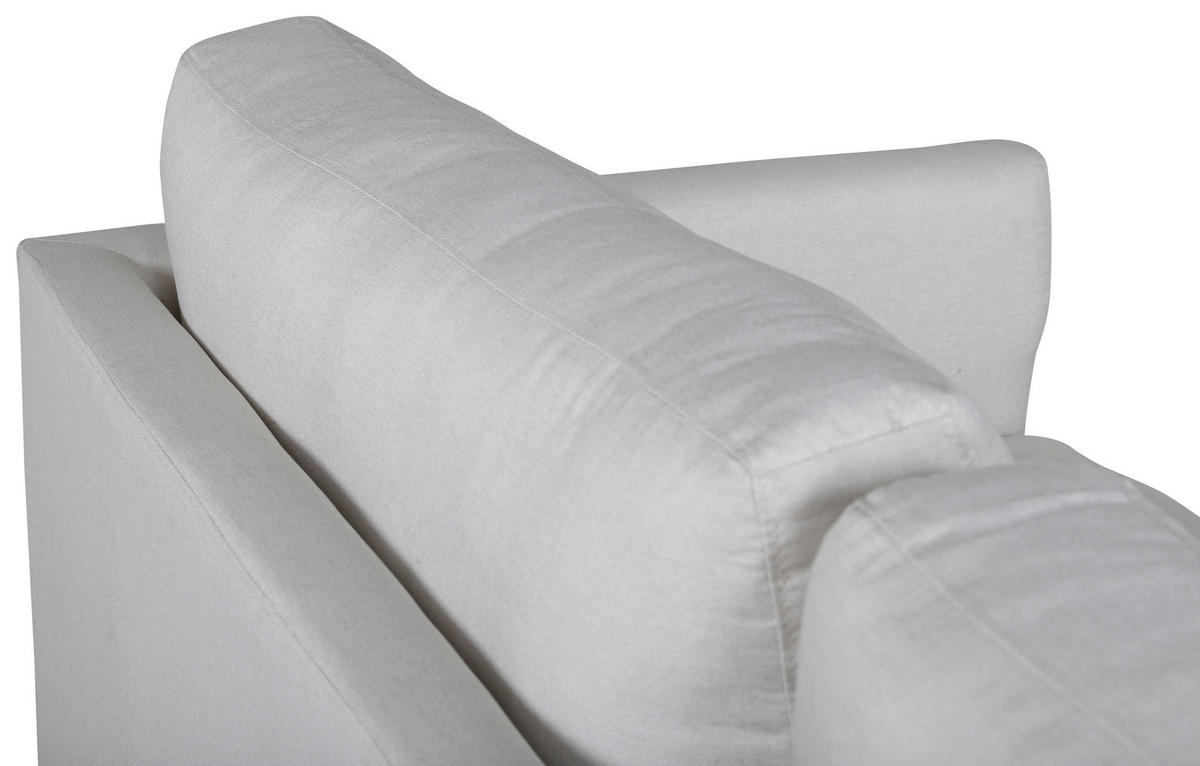 2-SITS SOFFA i metall, textil cremefärgad, svart  - svart/cremefärgad, Design, metall/textil (180/78/80cm) - Livetastic