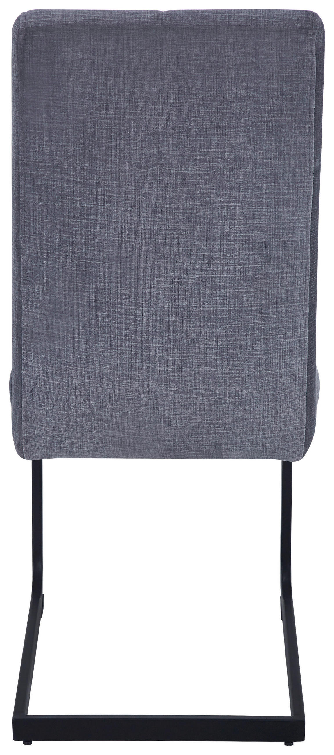 SCHWINGSTUHL  in Eisen Leinenoptik  - Dunkelgrau/Schwarz, KONVENTIONELL, Textil/Metall (41/98/55cm) - MID.YOU