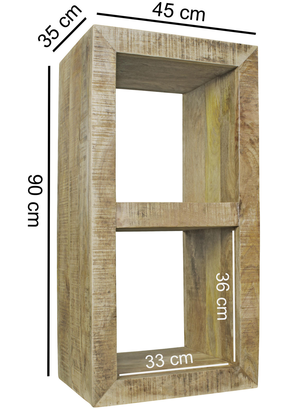 REGAL smeđa  drvo  - smeđa, Design, drvo (45/90/35cm) - MID.YOU