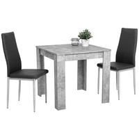 TISCHGRUPPE   - Grau, MODERN, Textil/Metall (80/74/80cm) - P & B