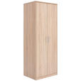 DREHTÜRENSCHRANK 72/194/54 cm 2-türig  - Silberfarben/Sonoma Eiche, KONVENTIONELL, Holzwerkstoff/Metall (72/194/54cm) - Xora