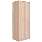 DREHTÜRENSCHRANK 72/194/54 cm 2-türig  - Silberfarben/Sonoma Eiche, KONVENTIONELL, Holzwerkstoff/Metall (72/194/54cm) - Xora