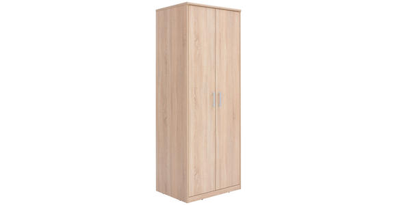 DREHTÜRENSCHRANK 72/194/54 cm 2-türig  - Silberfarben/Sonoma Eiche, KONVENTIONELL, Holzwerkstoff/Metall (72/194/54cm) - Xora