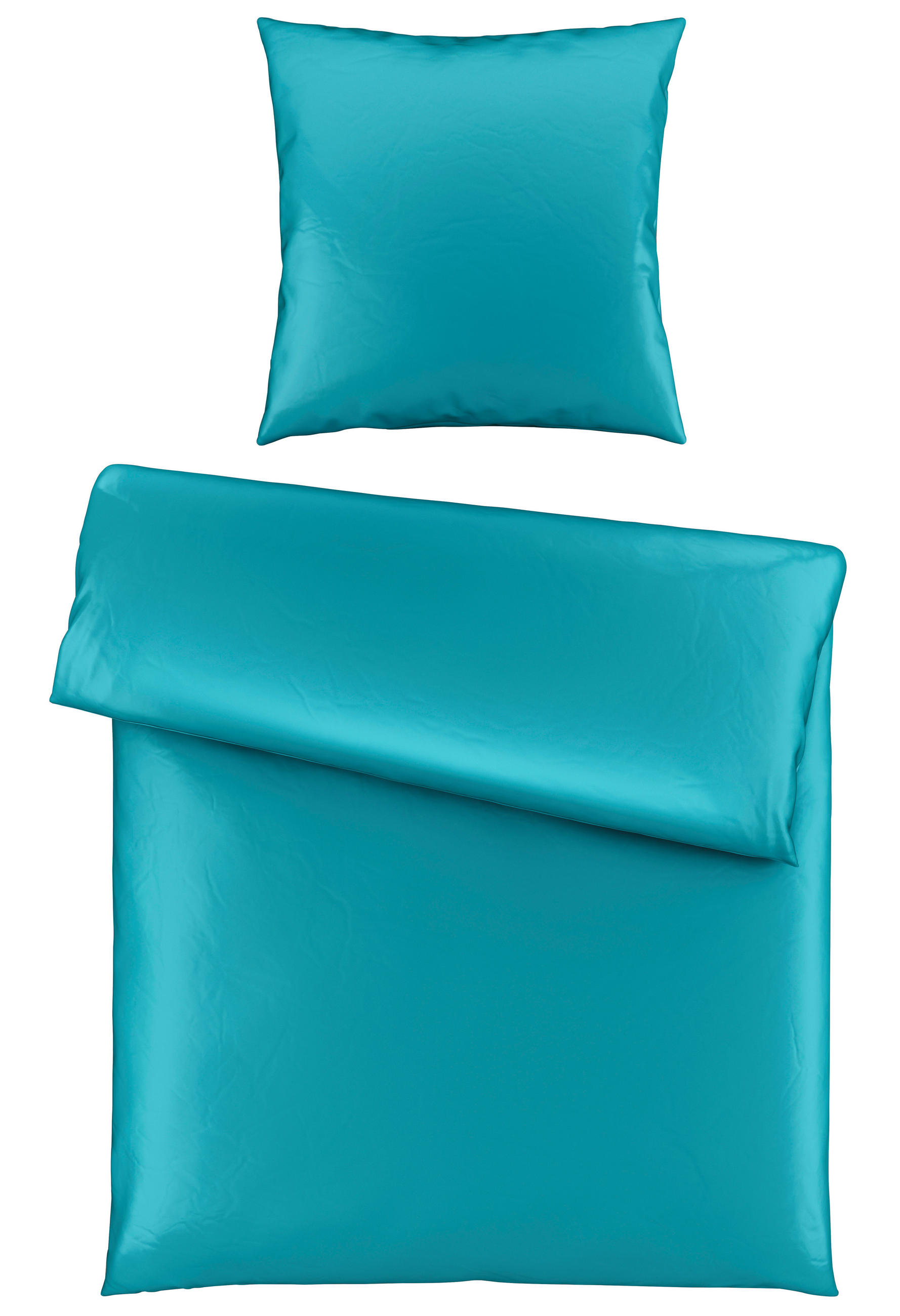 BETTWÄSCHE 135/200 cm Satin  - Türkis, MODERN, Textil (135/200cm) - Novel