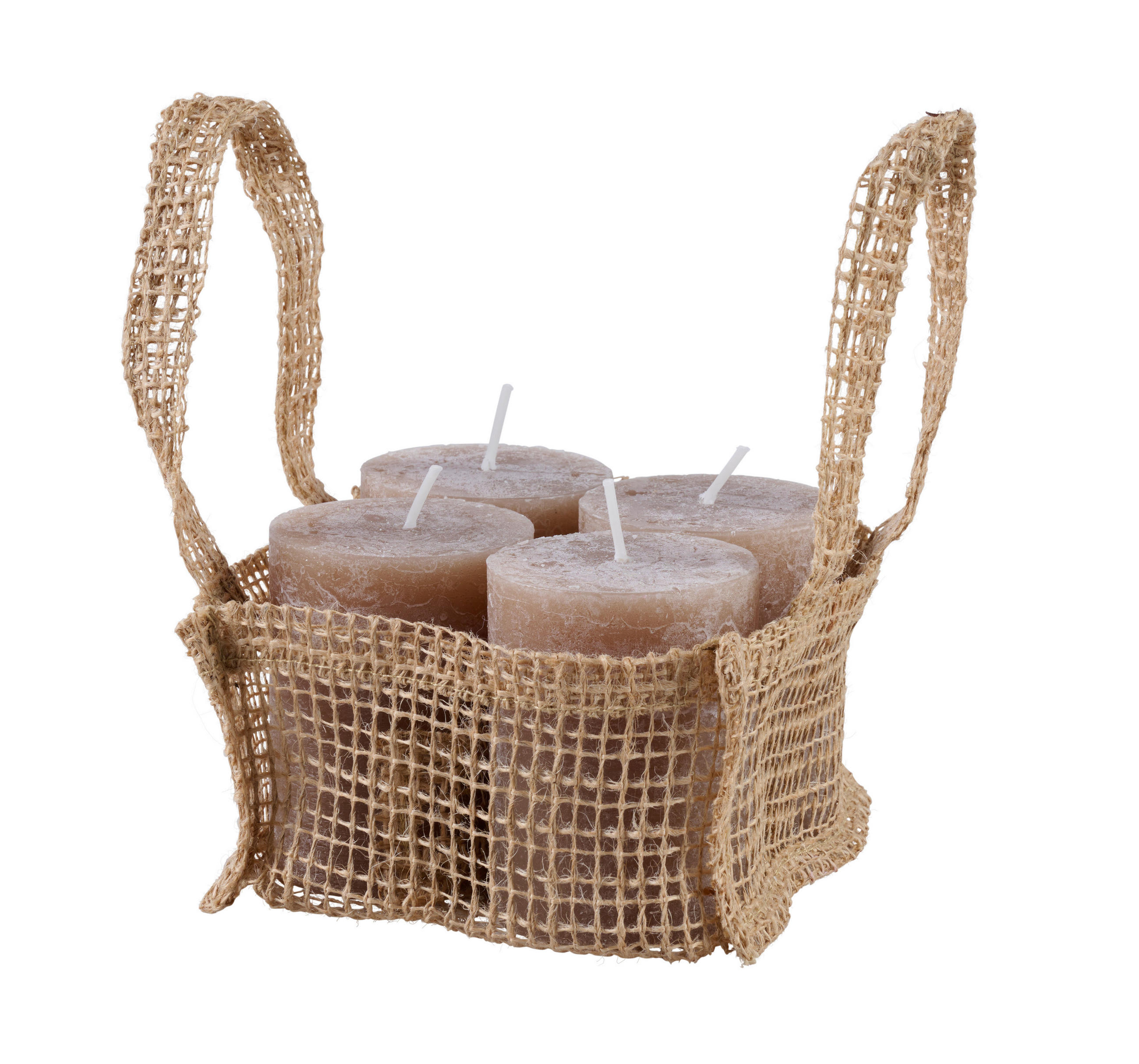 STUMPENKERZE 6,8/9 cm  - Hellbraun, Trend, Naturmaterialien (6,8/9cm) - Ambia Home