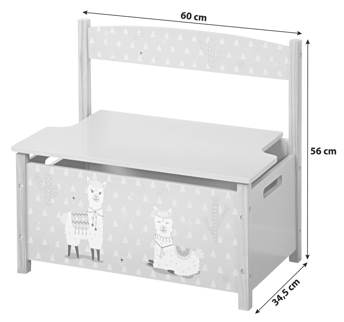 KINDERSITZBANK - Grau, MODERN, Holzwerkstoff (60/56/34,50cm) - Kesper