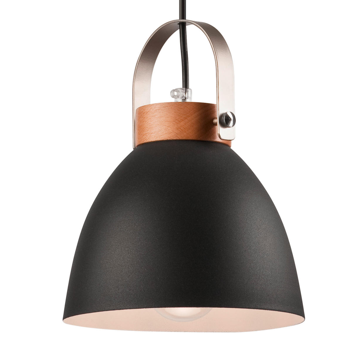 HÄNGELEUCHTE Danielle 76/37/12 cm   - Graphitfarben, KONVENTIONELL, Holz/Metall (76/37/12cm)