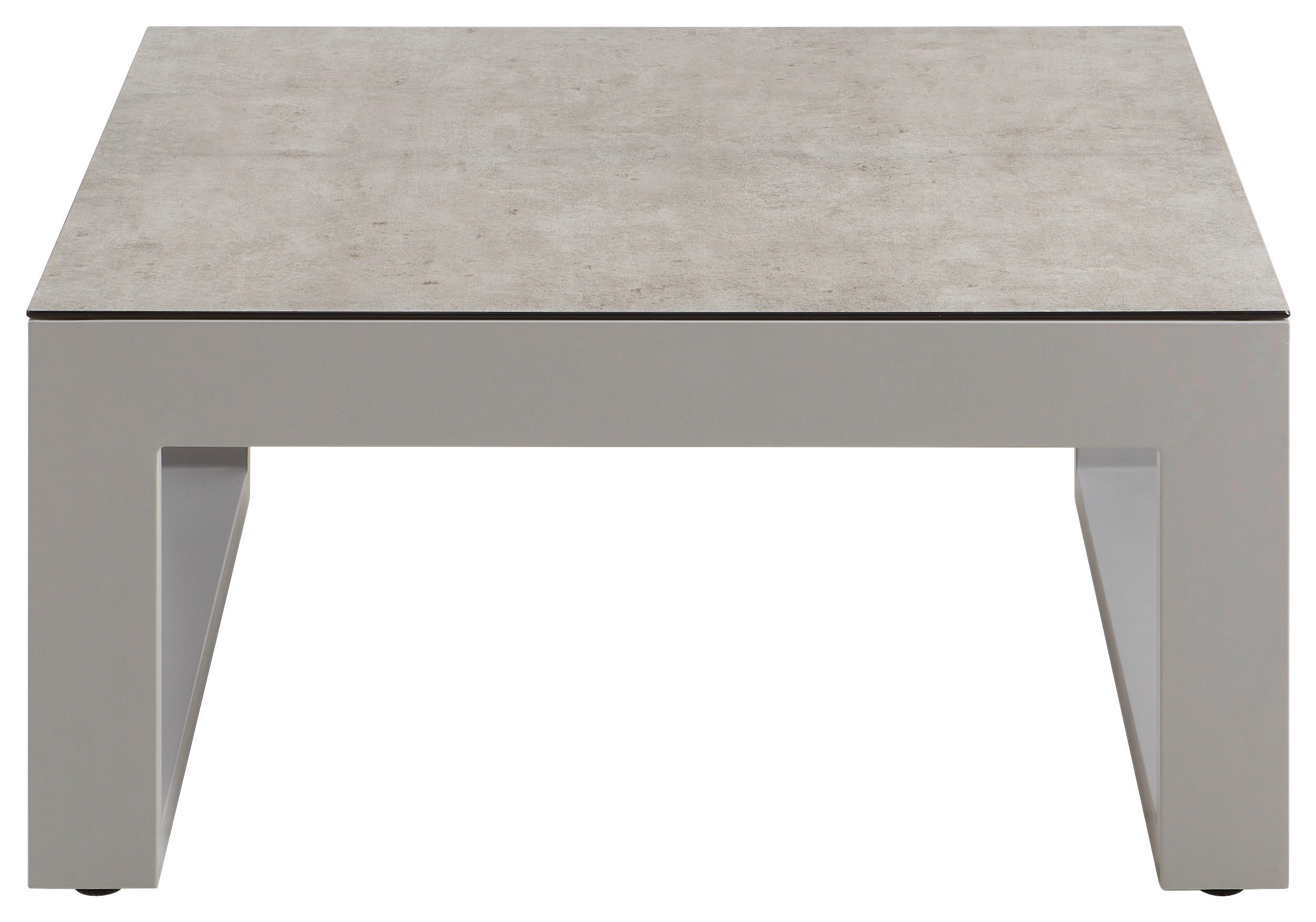 Thumbnail - Amatio Loungetisch, Hellgrau, Metall, Glas, rechteckig, U-Form, 78x37x90 cm, Bsci, Loungemöbel, Loungetische