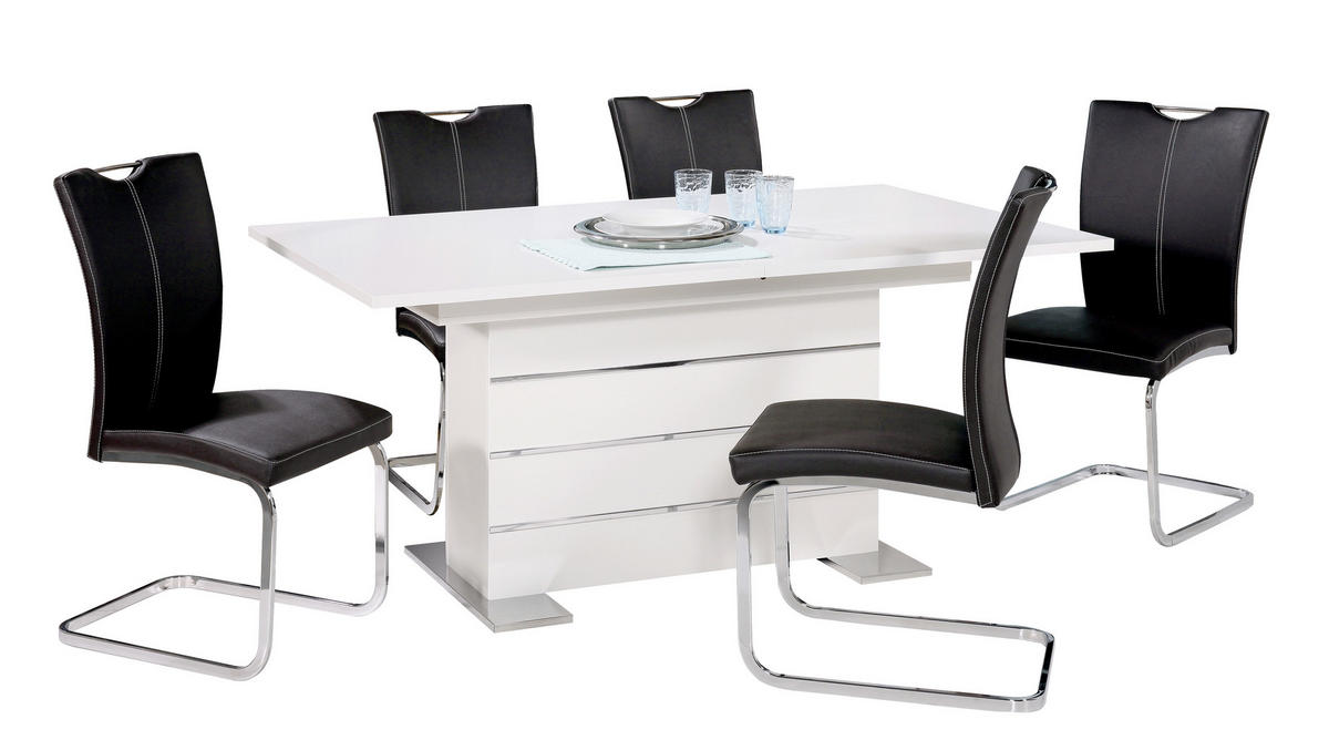 TRPEZARIJSKI STO  bela   - bela, Dizajnerski, pločasti materijal (160/200/90/75cm) - Xora