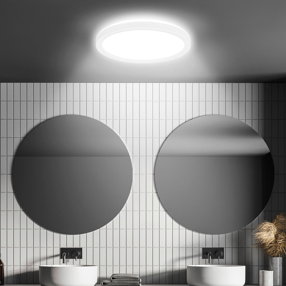 KUPAONSKA LED SVJETILJKA STRO Move  - bijela, Basics, plastika (24/3cm)