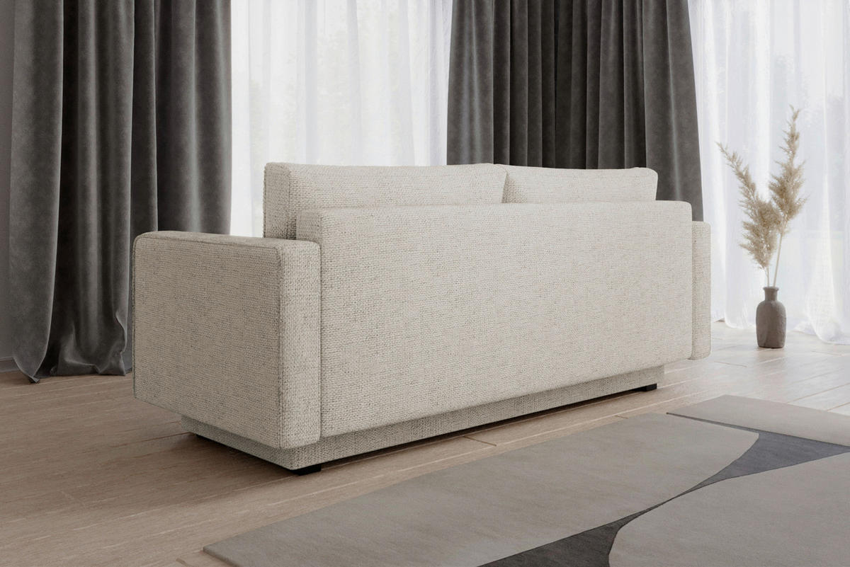 SCHLAFSOFA COCO in Creme  - Erlefarben/Creme, Design, Holzwerkstoff/Kunststoff (232/90/97cm) - MID.YOU