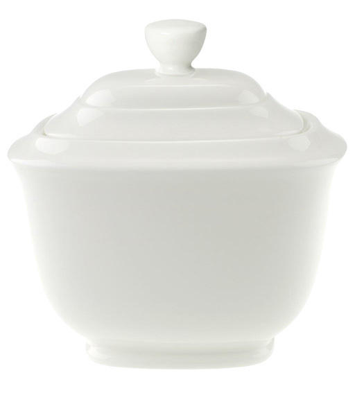 ZUCKERDOSE Keramik  - Weiß, Basics, Keramik (7,6/6,1/10cm) - Noblesse - V&B