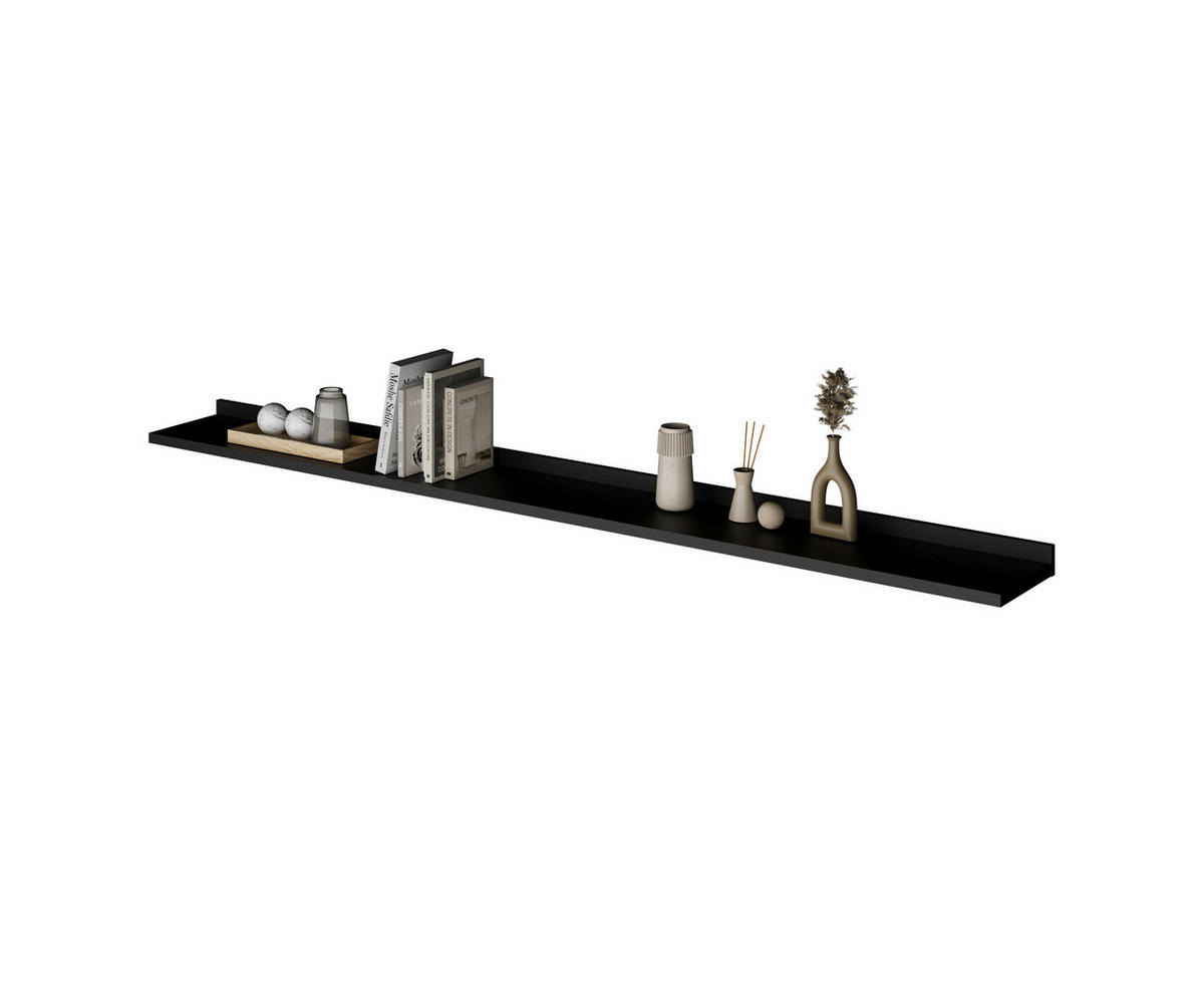 WANDBOARD200/5,5/23 cm Schwarz  - Schwarz, Design, Holzwerkstoff (200/5,5/23cm) - MID.YOU