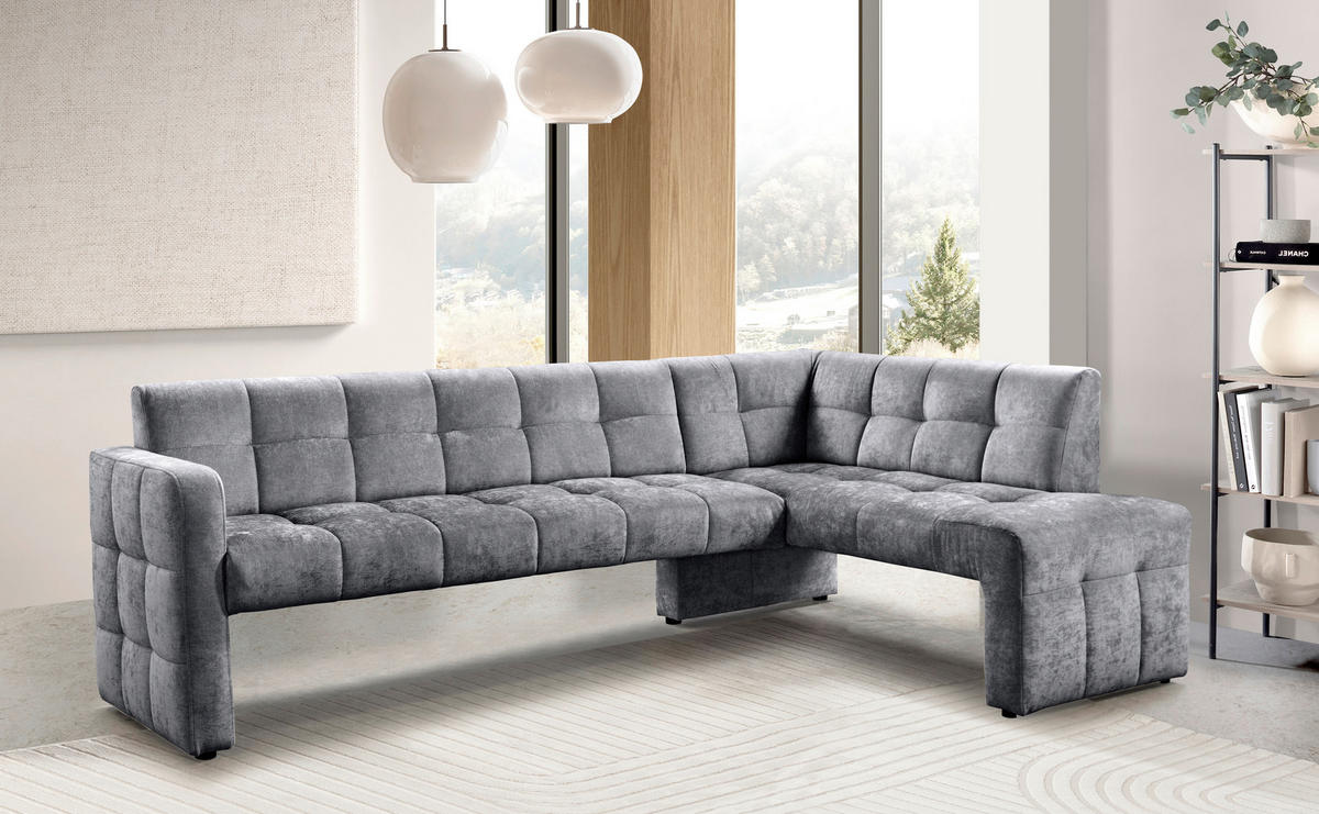 KLUPA KUTNA  antracit  drvo, tekstil, drvni materijal      - crna/antracit, Moderno, drvni materijal/drvo (245/157cm) - Livetastic