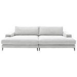 BIGSOFA  in Cord Weiß  - Schwarz/Weiß, Design, Textil/Metall (296/83/177cm) - Dieter Knoll