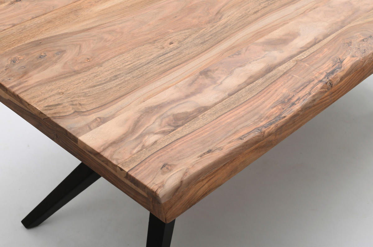 TISCHPLATTE Sheesham Sheeshamfarben  - Sheeshamfarben, Design, Holz (200/100/5,5cm) - Landscape