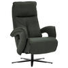 RELAXSESSEL in Leder Dunkelgrün  - Dunkelgrün/Schwarz, Design, Leder/Metall (77/110/87cm) - Valdera
