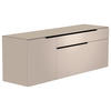 LOWBOARD  in 160/56/45 cm  - Sandfarben/Schwarz, Design, Glas/Holzwerkstoff (160/56/45cm) - Moderano
