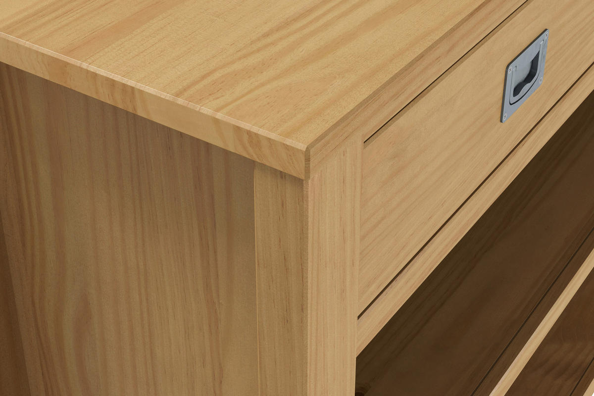 REGAL Kiefer massiv  - Silberfarben/Naturfarben, KONVENTIONELL, Holz/Holzwerkstoff (110/85/35cm) - Livetastic