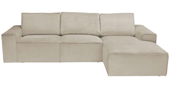 ECKSOFA Naturfarben Chenille - Schwarz/Naturfarben, KONVENTIONELL, Kunststoff/Textil (272/168cm) - Carryhome
