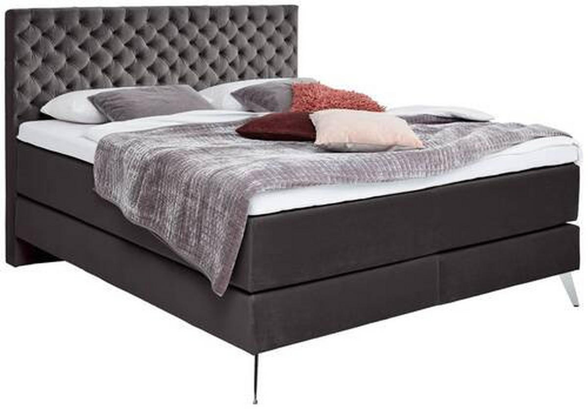 BOXSPRINGBETT 180/200 cm in Anthrazit von VISIONIGHT